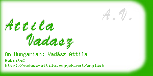 attila vadasz business card