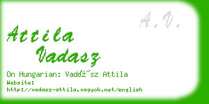 attila vadasz business card